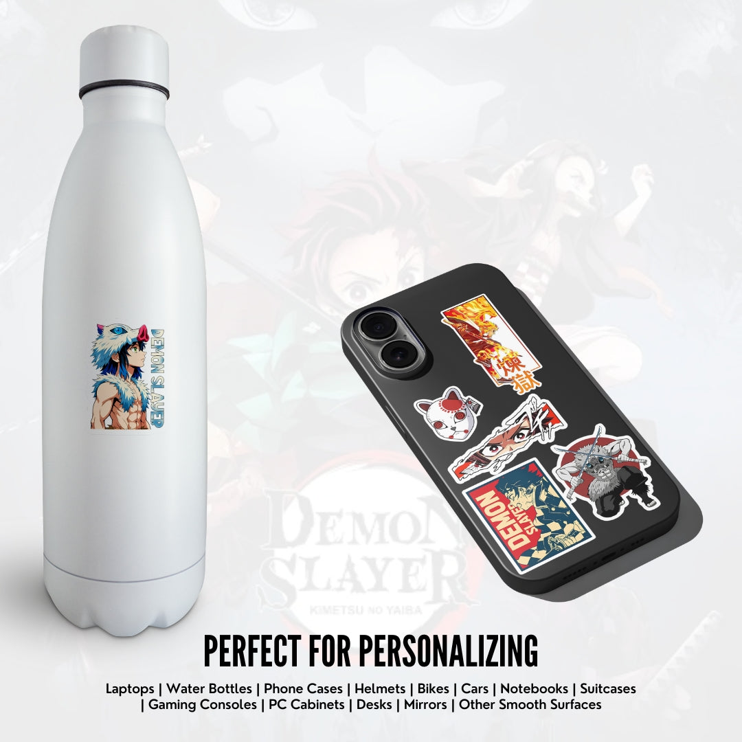 Demon Slayer Sticker for Laptop, Bike, Helmet & Water Bottle | Premium Vinyl Sticker