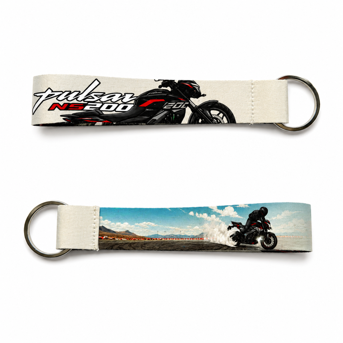 Premium Fabric Bike Lanyard Keychains for Motorcycle Enthusiasts