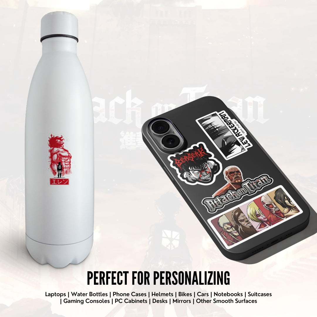 Attack on Titan Sticker for Laptop, Bike, Helmet & Water Bottle | Premium Vinyl Sticker