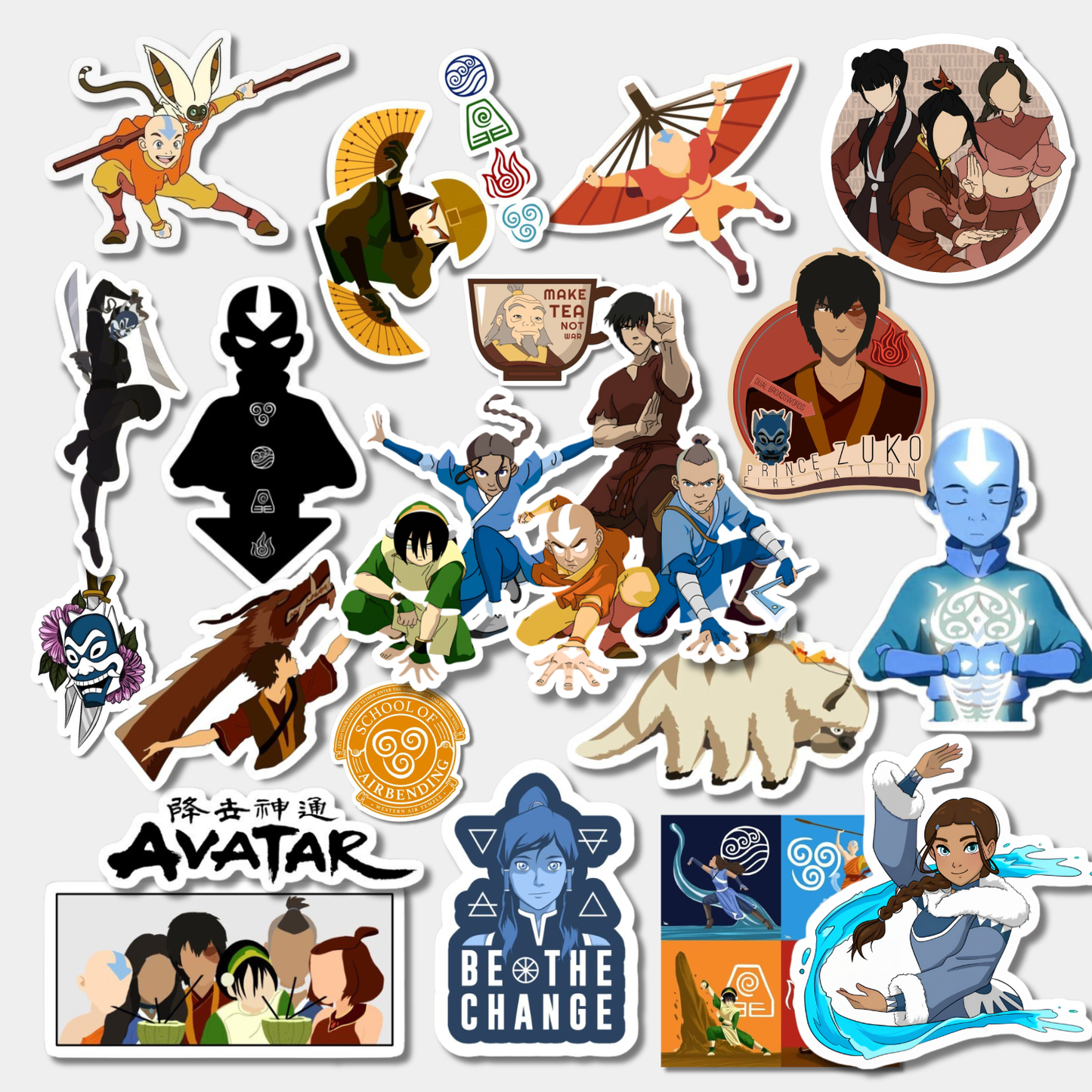 The Last Airbender Premium Vinyl Sticker | Waterproof Anime Laptop Sticker | Matte Finish Decal