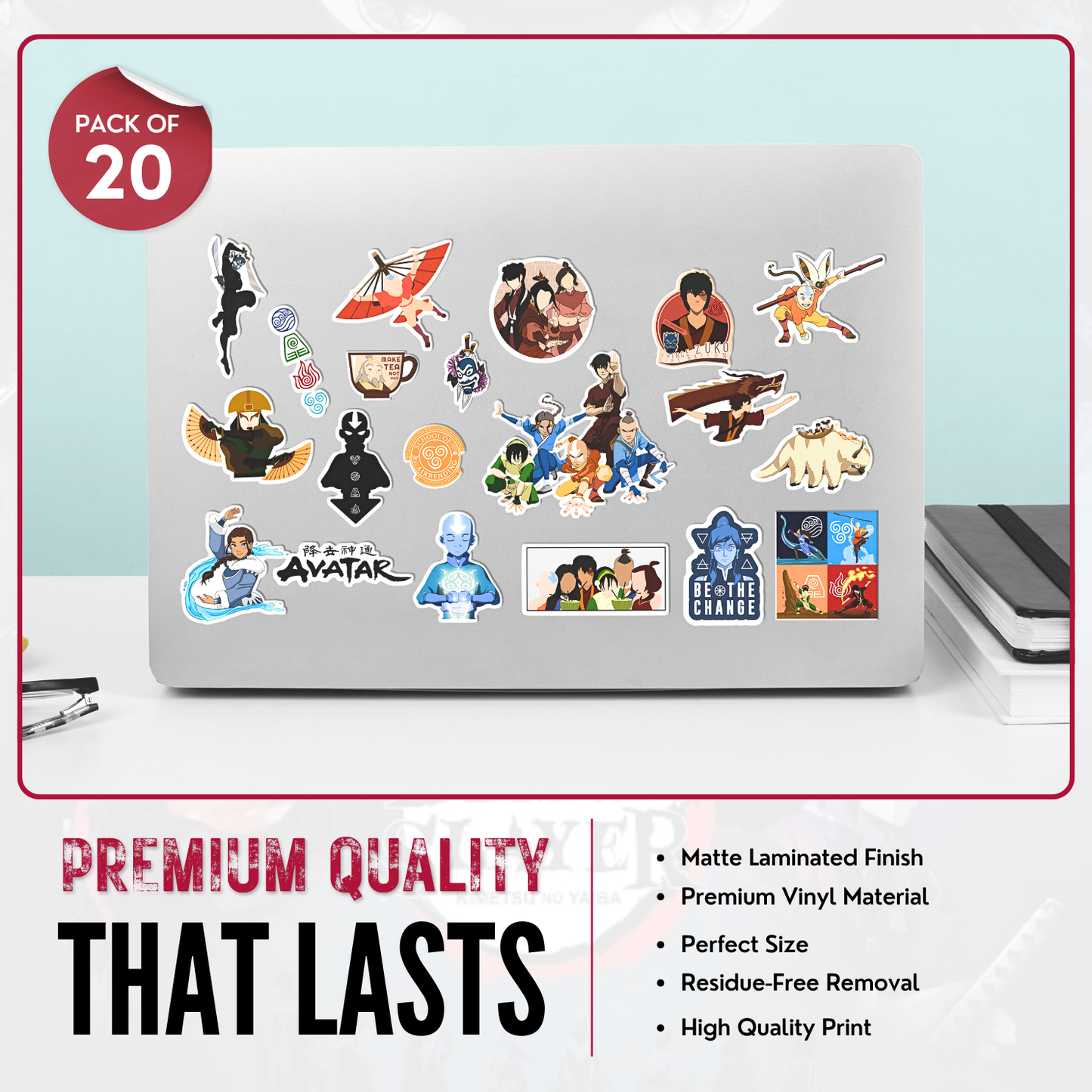 The Last Airbender Premium Vinyl Sticker | Waterproof Anime Laptop Sticker | Matte Finish Decal