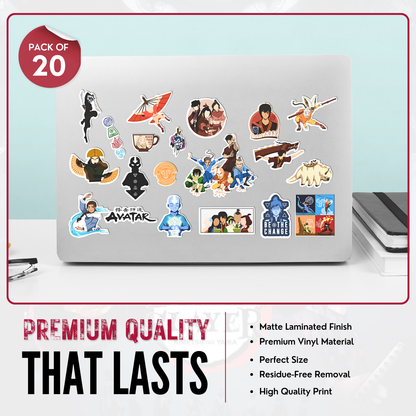 The Last Airbender Premium Vinyl Sticker | Waterproof Anime Laptop Sticker | Matte Finish Decal