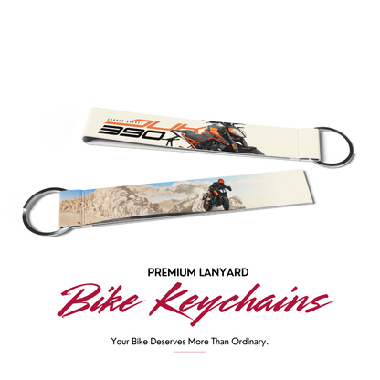 KTM DUKE 390 Premium Bike Lanyard Keychain | HD Printed Polyester Key Strap with Metal Ring (