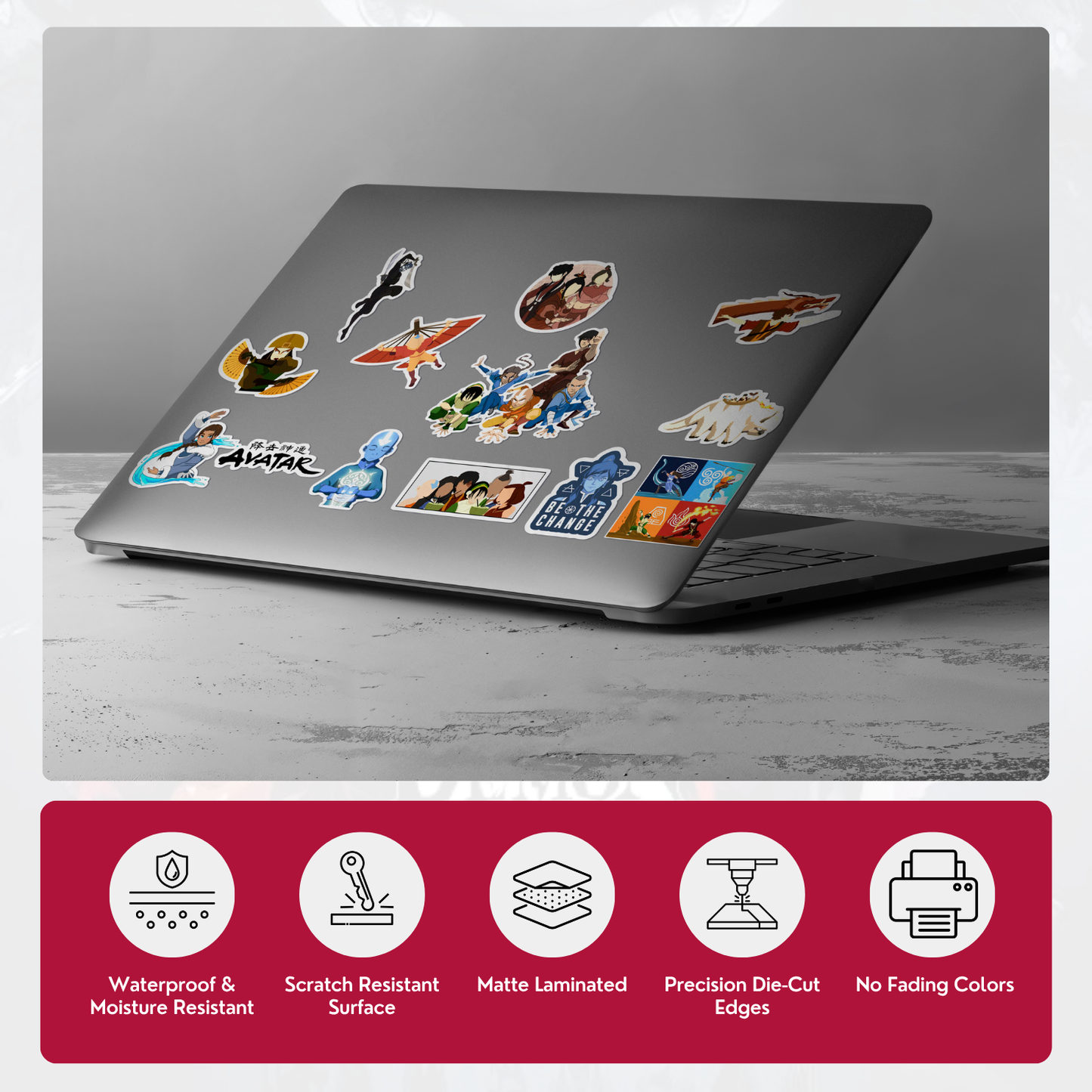 The Last Airbender Premium Vinyl Sticker | Waterproof Anime Laptop Sticker | Matte Finish Decal