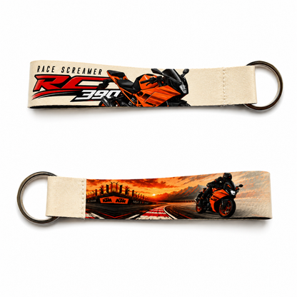 Premium Fabric Bike Lanyard Keychains for Motorcycle Enthusiasts