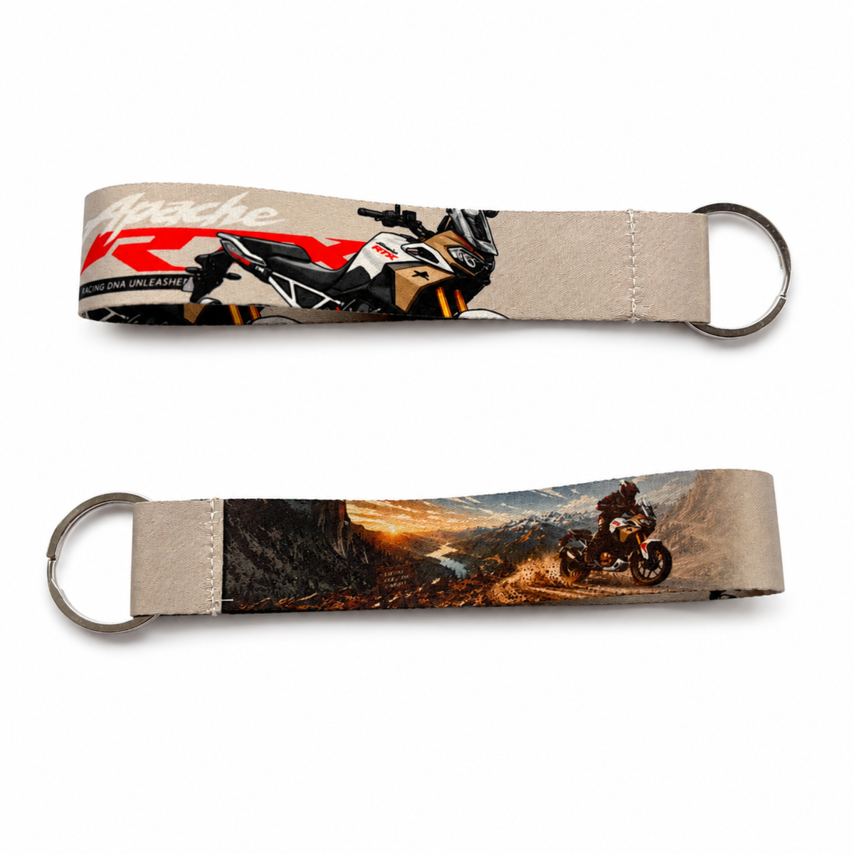 Premium Fabric Bike Lanyard Keychains for Motorcycle Enthusiasts