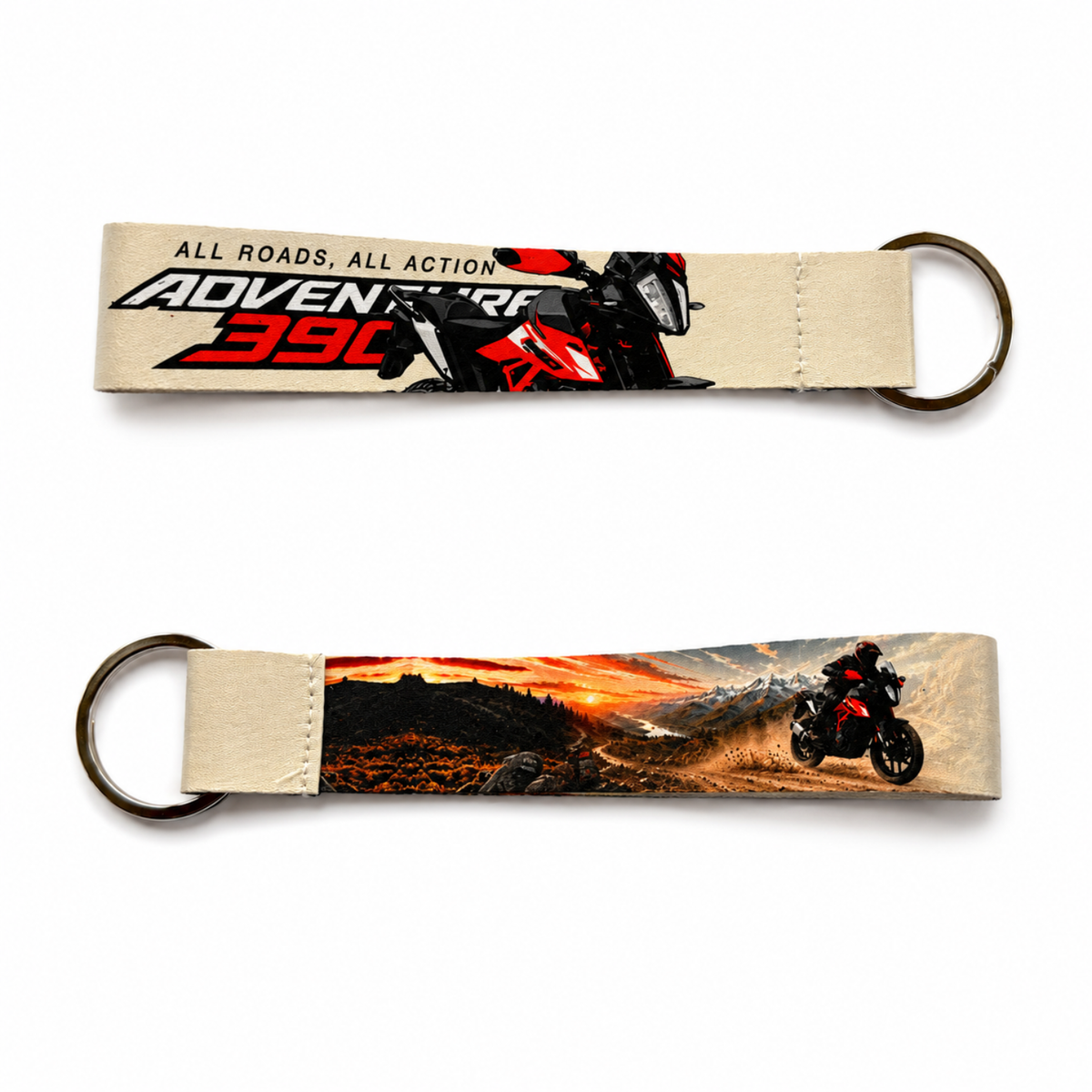 Premium Fabric Bike Lanyard Keychains for Motorcycle Enthusiasts