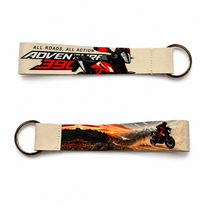 Premium Fabric Bike Lanyard Keychains for Motorcycle Enthusiasts