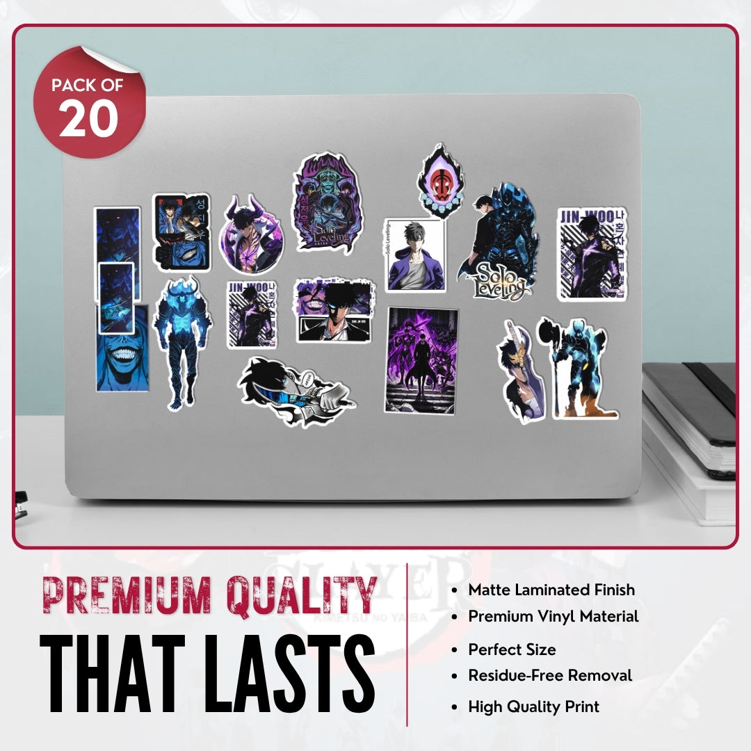 Solo Leveling Premium Waterproof Vinyl Sticker Pack | Anime Stickers