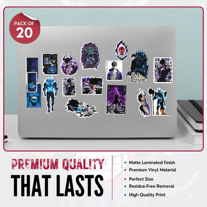 Solo Leveling Premium Waterproof Vinyl Sticker Pack | Anime Stickers