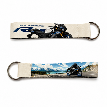 Premium Fabric Bike Lanyard Keychains for Motorcycle Enthusiasts