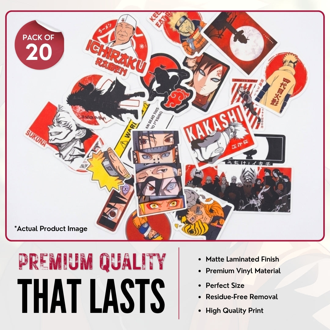 Naruto Sticker for Laptop, Bike, Helmet & Water Bottle | Premium Vinyl Sticker