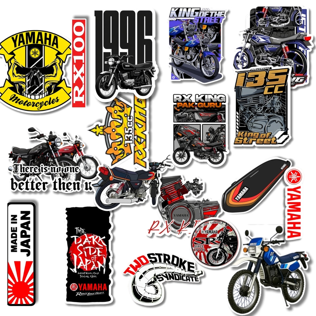 Yamaha RX100 Premium Waterproof Vinyl Sticker | RX Bike Sticker