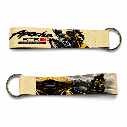 Premium Fabric Bike Lanyard Keychains for Motorcycle Enthusiasts