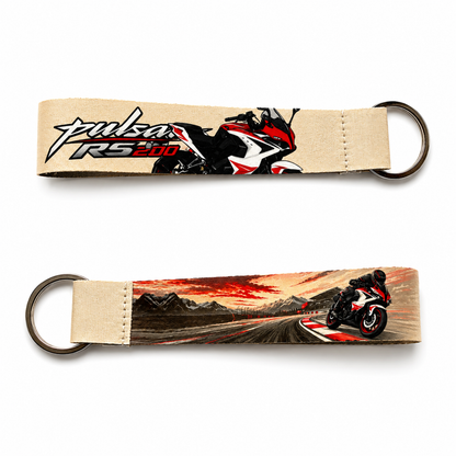 Premium Fabric Bike Lanyard Keychains for Motorcycle Enthusiasts
