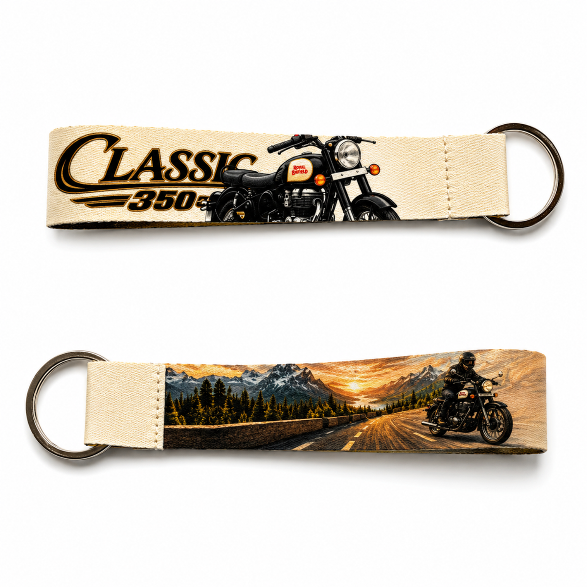 Premium Fabric Bike Lanyard Keychains for Motorcycle Enthusiasts