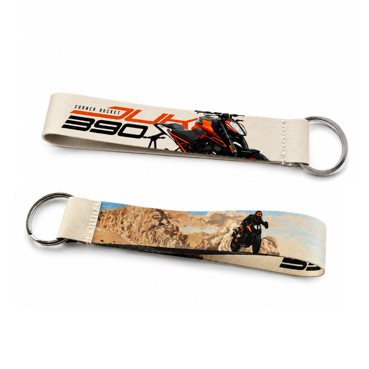 Premium Fabric Bike Lanyard Keychains for Motorcycle Enthusiasts