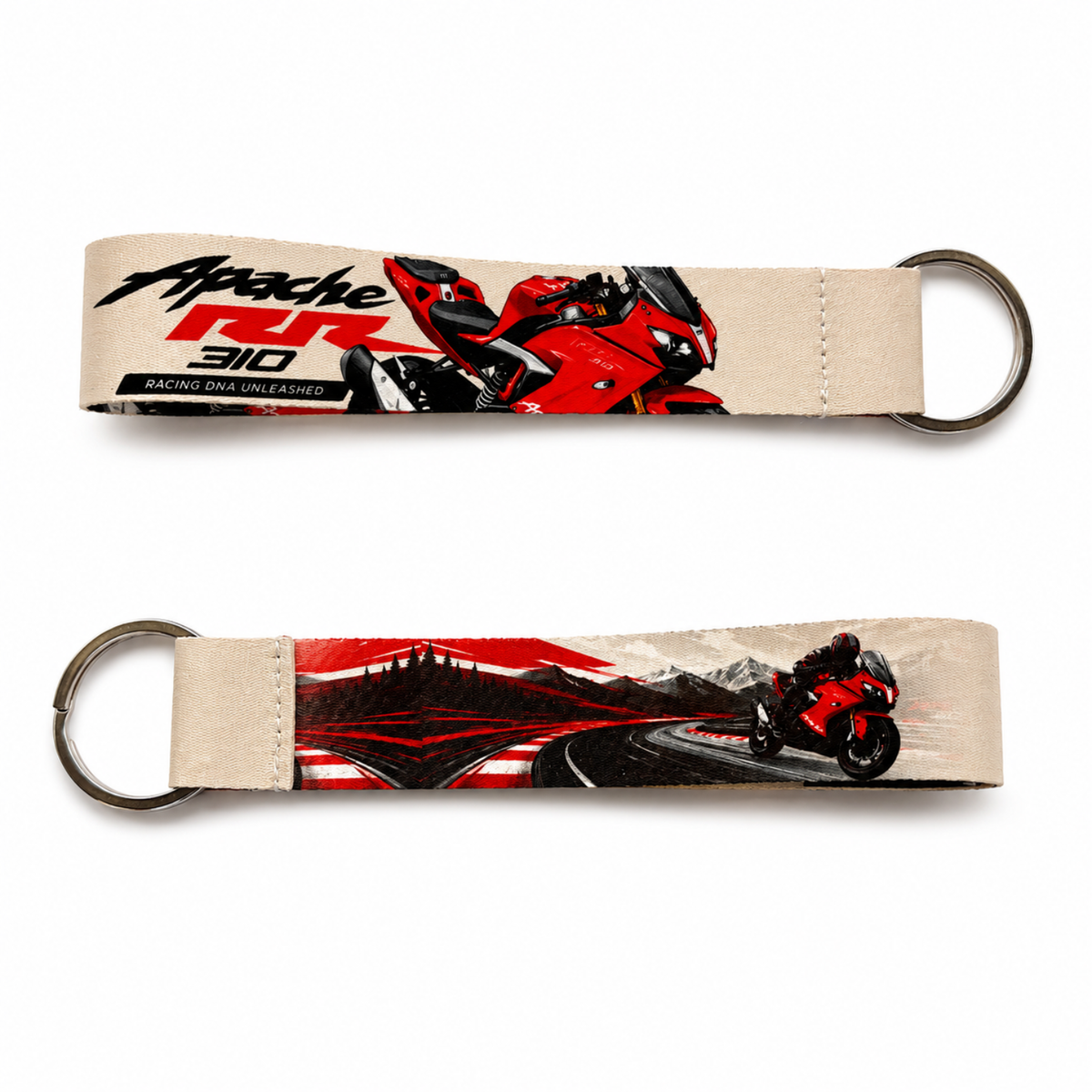 Premium Fabric Bike Lanyard Keychains for Motorcycle Enthusiasts