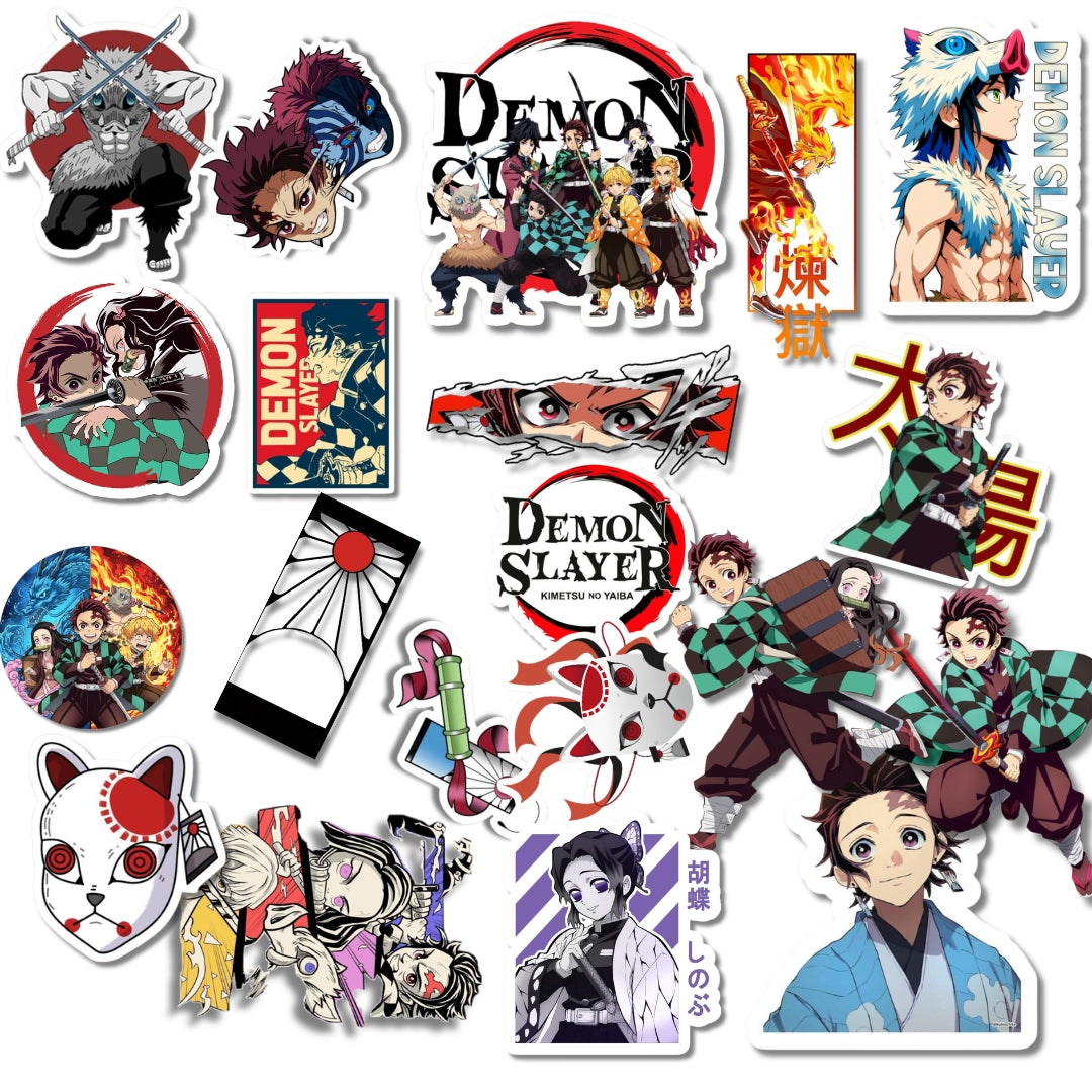 Demon Slayer Sticker for Laptop, Bike, Helmet & Water Bottle | Premium Vinyl Sticker