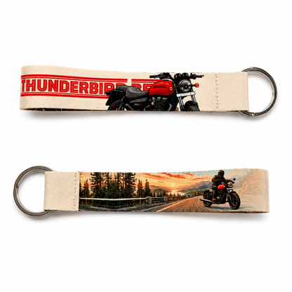 Premium Fabric Bike Lanyard Keychains for Motorcycle Enthusiasts