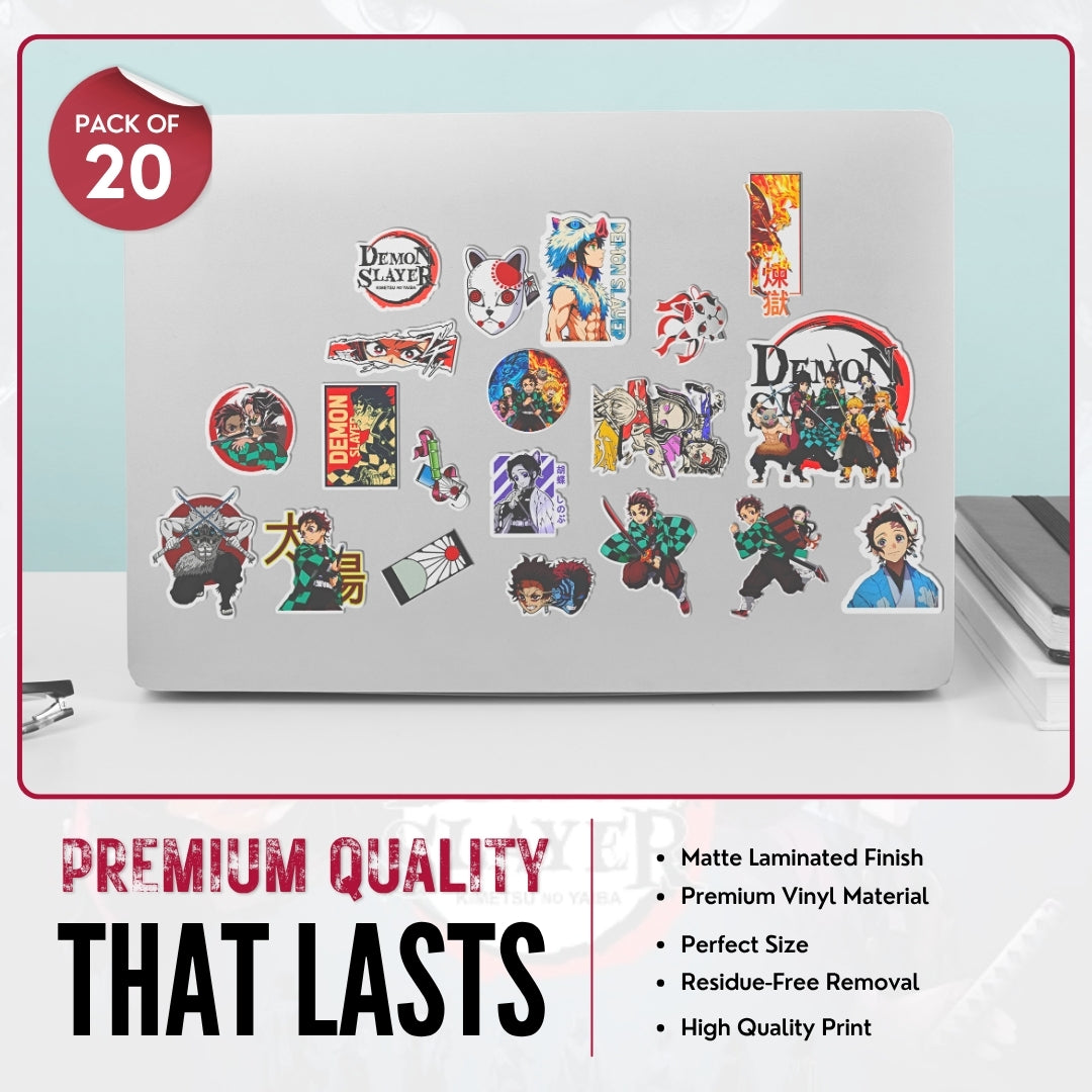 Demon Slayer Sticker for Laptop, Bike, Helmet & Water Bottle | Premium Vinyl Sticker
